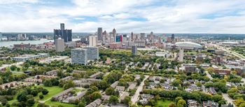 view of Ford Field Detroit from The Village of Hyde Park at The Village of Hyde Park, Michigan, 48207
